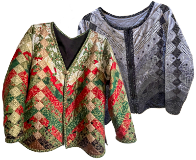 French Braid Quilted Sweatshirt Jackets